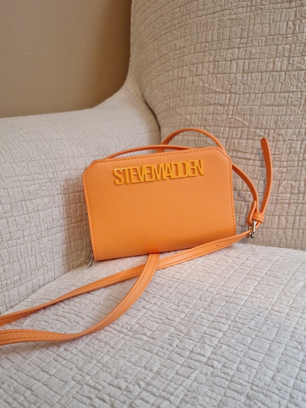Steve Madden Orange Crossbody with Logo Detail